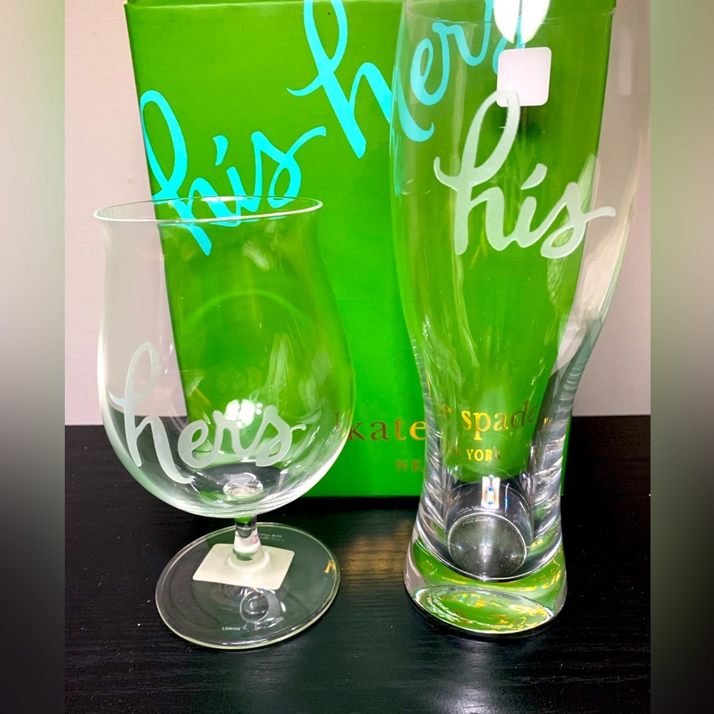 Kate Spade His and Hers beer glasses